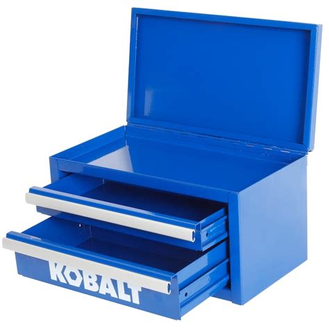 kobalt mini 10.83-in 2-drawer blue steel tool box|kobalt mini drawer box.